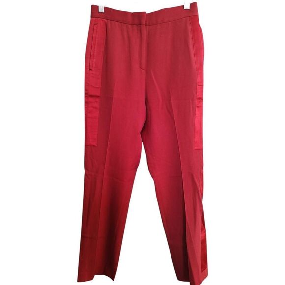 Burberry Women’s 6 Carmine Red Jacinda Ankle Length Pants Trousers Italy $1200 - Picture 6 of 16
